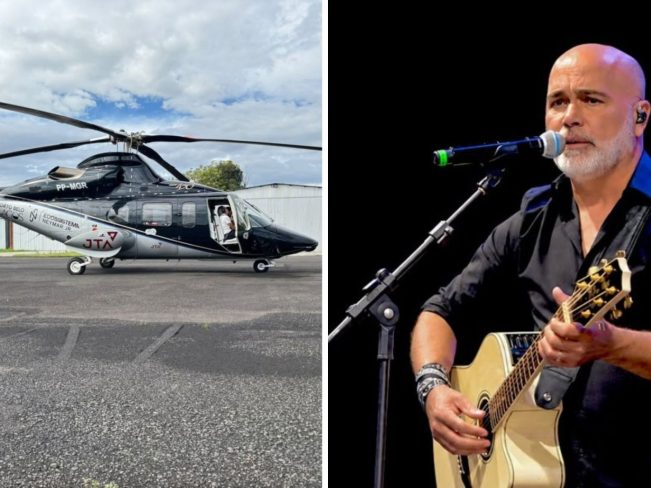Helicóptero do cantor Rick é encontrado em Santa Catarina; cinco pessoas estariam a bordo